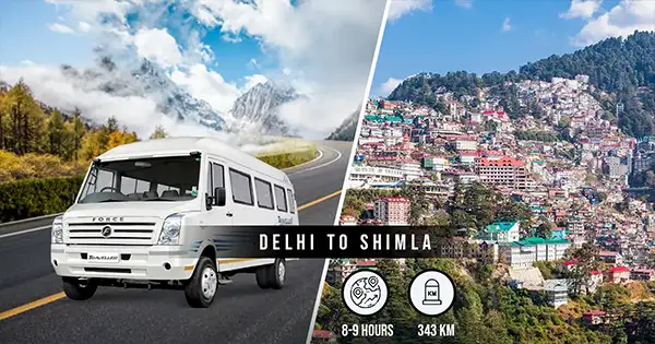 Delhi to Shimla Distance